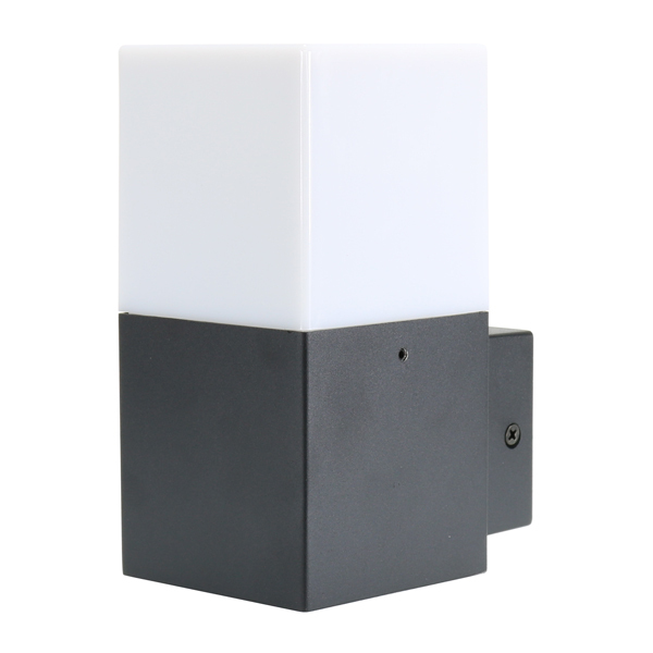 APLIQUE DE PARED CUADRADO E27 BLANCO Y NEGRO ANTRACITA | Longled