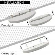 PLAFÓN LED 18W NEGRO CCT PARA EMPOTRAR O PARA SUPERFICIE CORTE AJUSTABLE (65-210mm) 3K/4K/6K