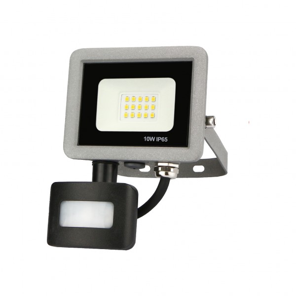PROYECTOR LED EXTERIOR 10W SLIM CON SENSOR CREPUSCULAR Y MOVIMIENTO 6000K 1