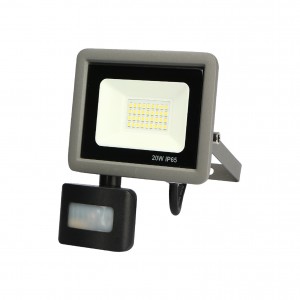 PROYECTOR LED EXTERIOR 20W SLIM CON SENSOR CREPUSCULAR Y MOVIMIENTO 6000K
