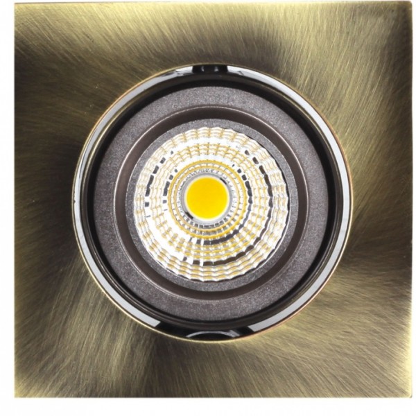 ARO EMPOTRABLE BASCULANTE CUADRADO MR16-GU10 CUERO SATINADO 1