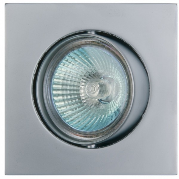 ARO EMPOTRABLE BASCULANTE CUADRADO MR16-GU10 CROMO MATE 1