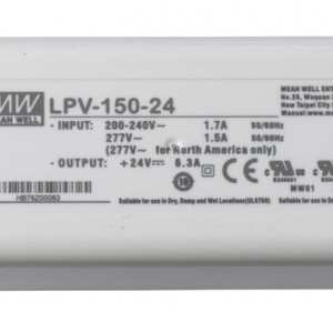 TRANSFORMADOR 24V 150W (6,25A) MEAN WELL IP67