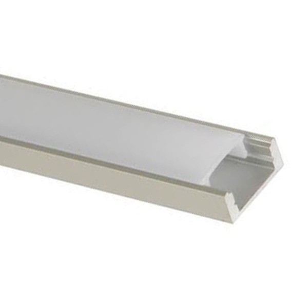 PERFIL SLIM SUPERFICIE (BARRA 2M) + DIFUSOR OPAL + TAPAS FINALES 1