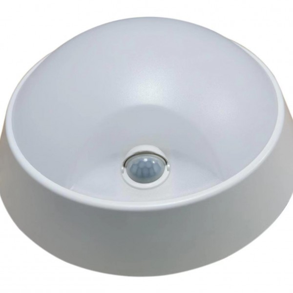 APLIQUE LED TIPO TORTUGA REDONDO BLANCO 18W CON SENSOR MOVIMIENTO Y CREPUSCULAR 6000K 1 APLIQUE LED TIPO TORTUGA REDONDO BLANCO 18W CON SENSOR MOVIMIENTO Y CREPUSCULAR 6000K 1