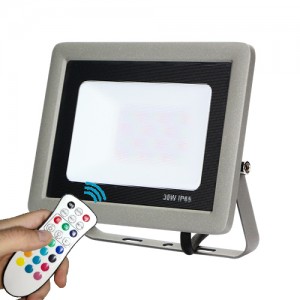 PROYECTOR LED EXTERIOR SMD SLIM 30W RGBW CON MANDO A DISTANCIA RGBW