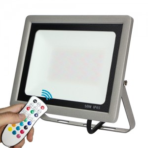 PROYECTOR LED EXTERIOR SMD SLIM 50W RGBW CON MANDO A DISTANCIA RGBW