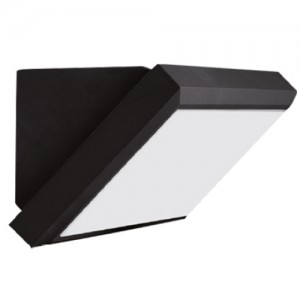 APLIQUE DE PARED PARA EXTERIOR CON LED INTEGRADO 12W RECTANGULAR EN ÁNGULO 45° IP65 GRIS 4000K