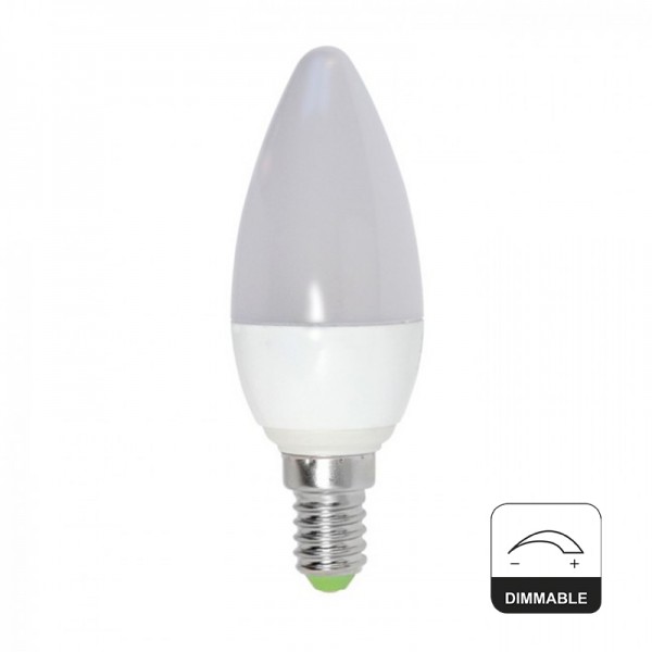 BOMBILLA LED C37 (VELA) E14 5W DIMMABLE 6000K 1