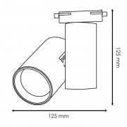 FOCO CARRIL MONOFÁSICO 40W BLANCO  6000K