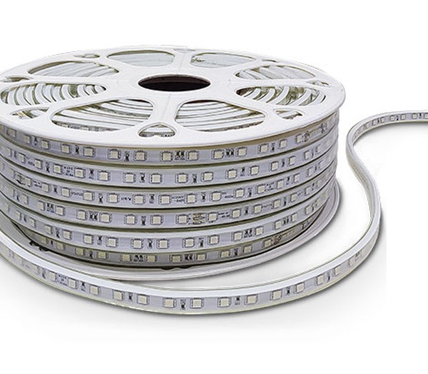 TIRA LED 220V 5050 50L 12W-m IP65 CORTABLE CADA METRO