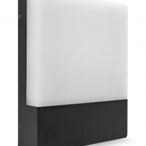 APLIQUE DE PARED PARA EXTERIOR CON LED INTEGRADO RECTANGULAR 10W IP54 NEGRO 4000K 1