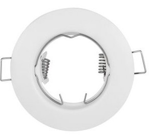 ARO EMPOTRABLE FIJO REDONDO MR16-GU10 BLANCO