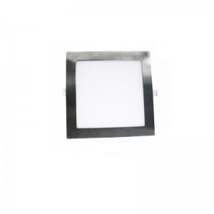 DOWNLIGHT LED SLIM CUADRADO PARA EMPOTRAR 9W NÍQUEL SATINADO 3000K
