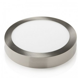 DOWNLIGHT LED REDONDO SUPERFICIE 24W NÍQUEL SATINADO 6000K