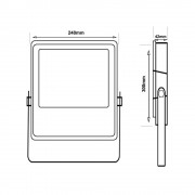 PROYECTOR LED EXTERIOR 150W ALTA LUMINOSIDAD CON CHIP OSRAM Y 5 AÑOS GARANTÍA 4000K