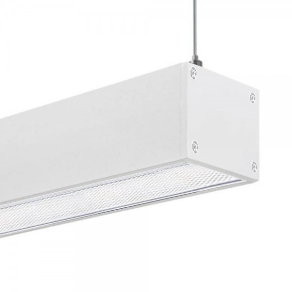 PERFIL PARA SUPERFICIE POSTDAM BLANCO UGR17 (BARRA 2M) + KIT SUSPENSIÓN + DIFUSOR OPAL + TAPAS FINALES 1