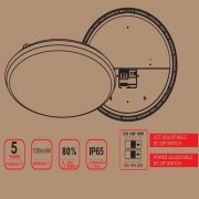 PLAFON LED 20W CHIP OSRAM CON SELECTOR POTENCIA Y TONALIDAD IP65 3K/4K/6K