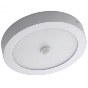 DOWNLIGHT LED REDONDO SUPERFICIE 24W BLANCO CON SELECTOR DE POTENCIA (18-20-22-24W) SENSOR CREPUSCULAR Y MOVIMIENTO 3K/4K/6K