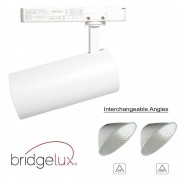 FOCO CARRIL MONOFÁSICO 34-40W (POTENCIA SELECCIONABLE), OPTICA 24°-60° INTERCAMBIABLE, BLANCO, SELECTOR DE TONALIDAD Y 5 AÑOS GARANTÍA 3K/4K/6K