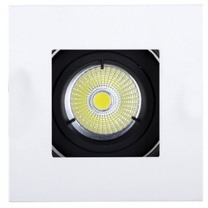 ARO EMPOTRABLE FIJO REDONDO FONDO NEGRO MR16-GU10 BLANCO