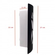APLIQUE DE PARED RECTANGULAR E27 NEGRO