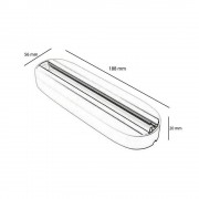 BASE PARA MONTAJE FOCO CARRIL MONOFÁSICO EN SUPERFICIE BLANCO