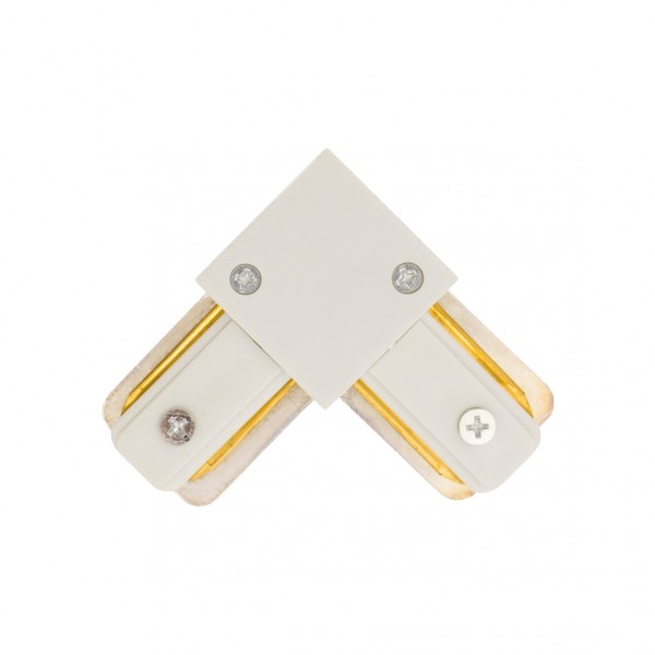 UNION EN L PARA CARRIL MONOFÁSICO BLANCO 1