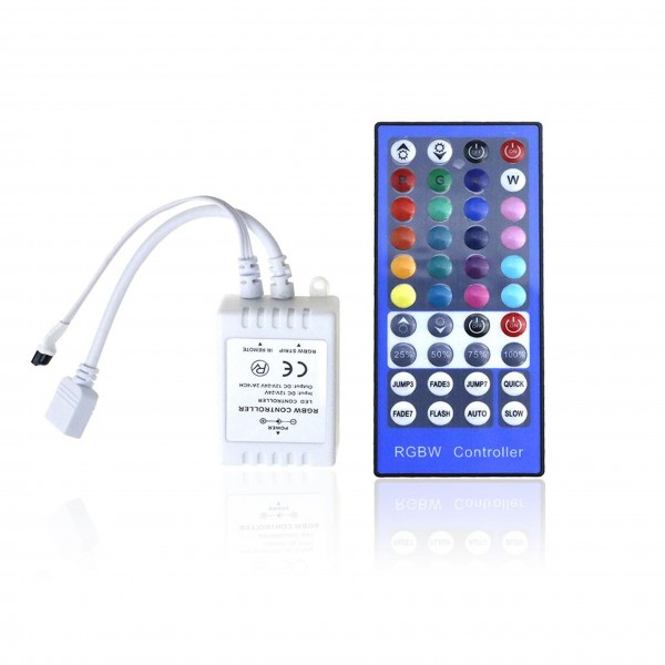 CONTROLADOR RGB+W 12V-24V 2Ax4CH CON MANDO A DISTANCIA IR 1 CONTROLADOR RGB+W 12V-24V 2Ax4CH CON MANDO A DISTANCIA IR 1