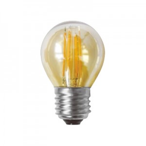 BOMBILLA LED G45 (ESFÉRICA) E27 4W FILAMENTO ÁMBAR 2700K