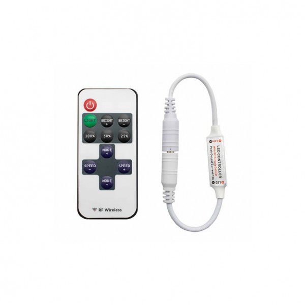 CONTROLADOR MONOCOLOR 5V-12V-24V 12A CON MANDO A DISTANCIA 1