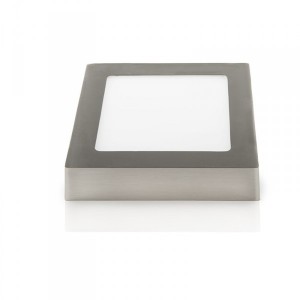 DOWNLIGHT LED CUADRADO SUPERFICIE 12W NÍQUEL SATINADO 4000K