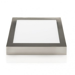 DOWNLIGHT LED CUADRADO SUPERFICIE 18W NÍQUEL SATINADO 4000K