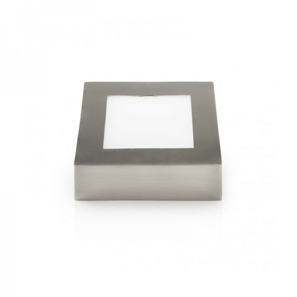 DOWNLIGHT LED CUADRADO SUPERFICIE 6W NÍQUEL SATINADO 6000K 1