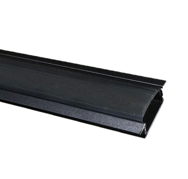 PERFIL SLIM PARA EMPOTRAR  NEGRO (BARRA 2M) + DIFUSOR NEGRO + TAPAS FINALES 1