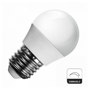 BOMBILLA LED G45 (ESFÉRICA) E27 5W DIMMABLE 3000K