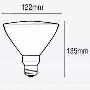 BOMBILLA LED PAR38 11W E27 VERDE
